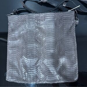 Elizabeth Weinstock Gray Python Skin Handbag Rare